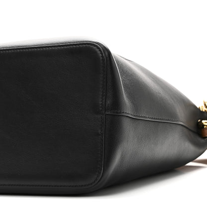 Fendi Vitello Grace F is Fendi Stamp Patch Perforated Small Mon Tresor Bucket Bag Black 9 of 9
