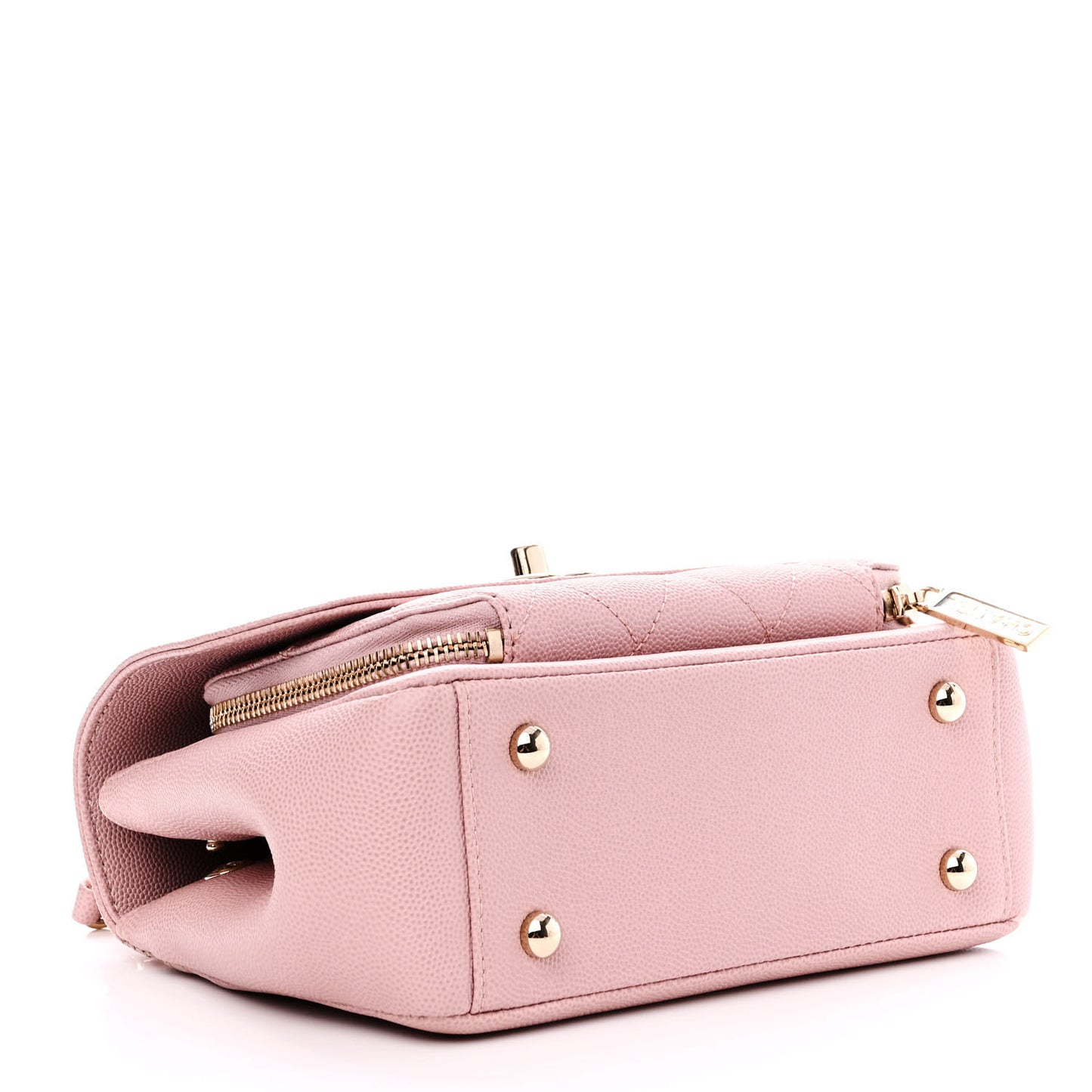 Caviar Quilted Small Business Affinity Flap Light Pink