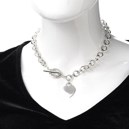 Tiffany Sterling Silver Heart Tag Toggle Necklace 2 of 4