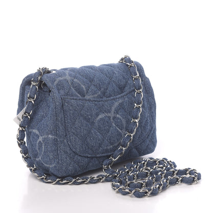 Chanel Denim CC Quilted Mini Square Flap Blue 3 of 11