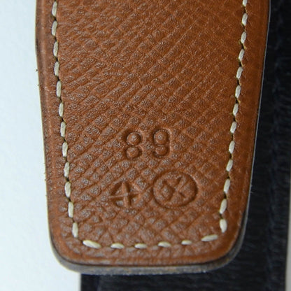 Hermes Box Courchevel Reversible Belt Strap Black Gold 68 3 of 3