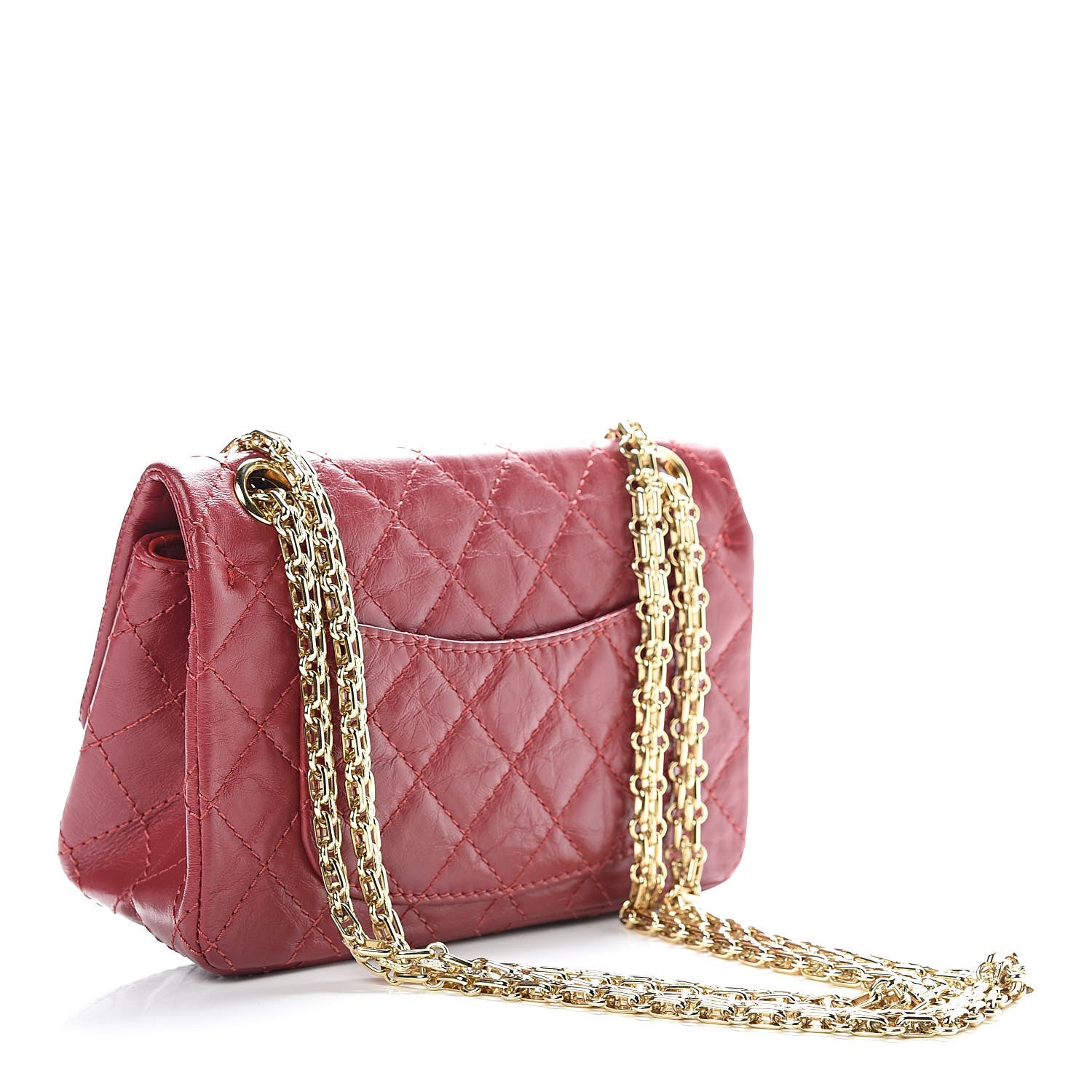 Chanel Aged Calfskin Quilted 2.55 Reissue Mini Flap Red 3 of 11