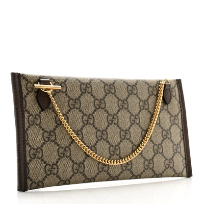 Gucci GG Supreme Monogram Large Rajah Chain Clutch Brown 3 of 8