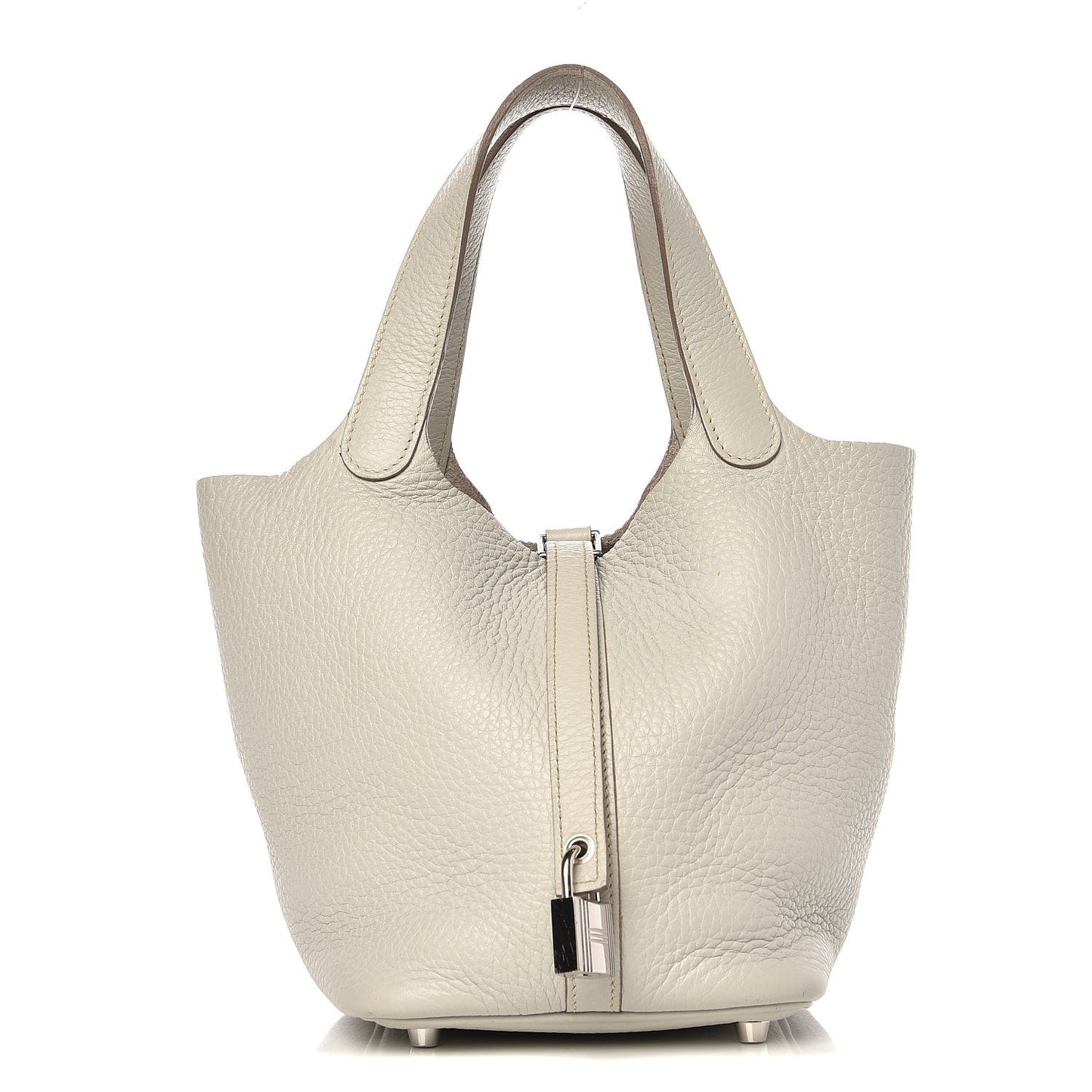 Taurillon Clemence Picotin Lock 18 PM Gris Perle