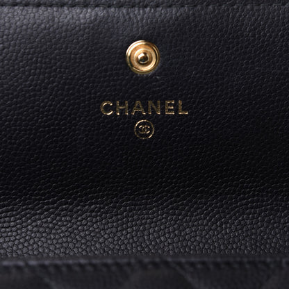 Chanel Caviar Quilted Large Boy Gusset Flap Wallet Black 6 of 8