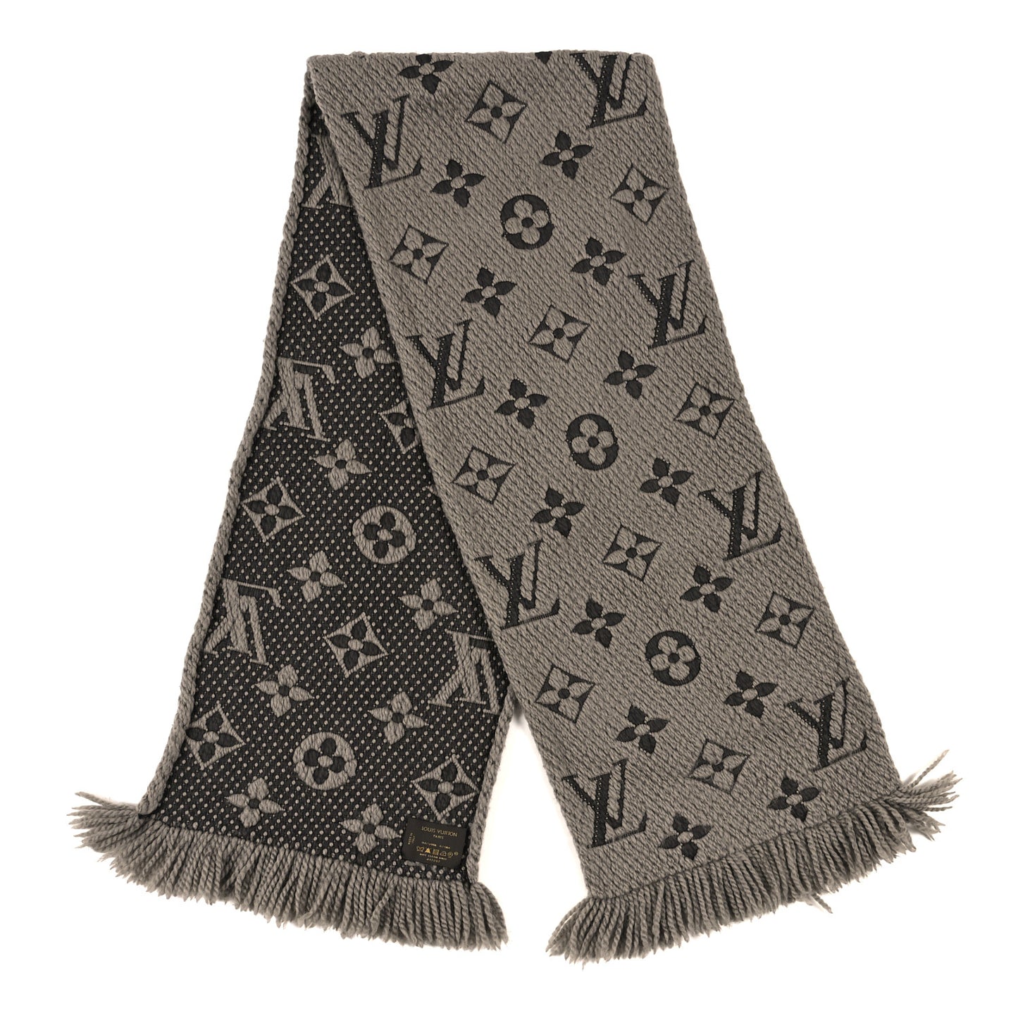 Wool Silk Logomania Scarf Verone