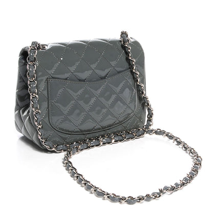 Chanel Patent Mini Square Flap Grey 3 of 8