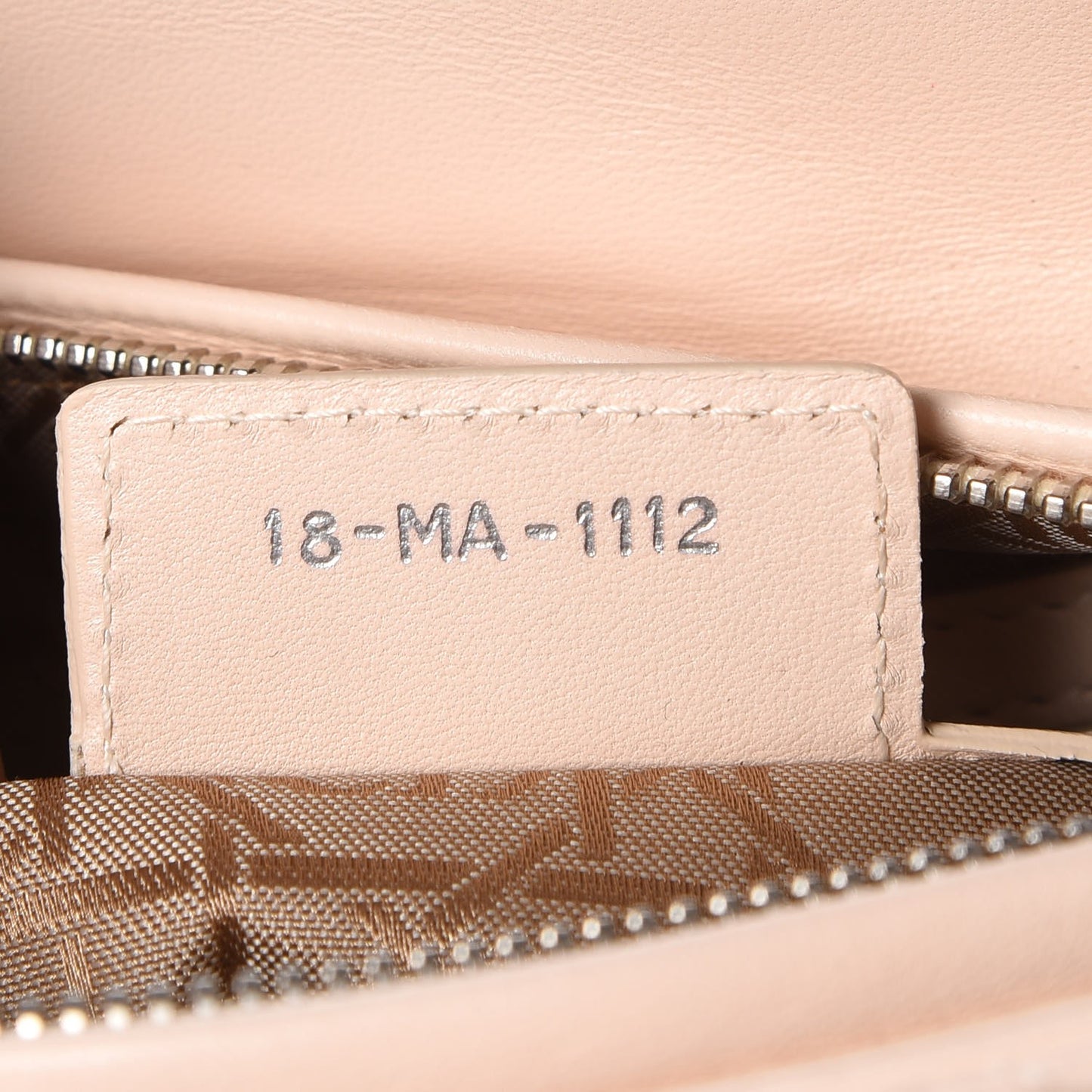 Lambskin Cannage Medium Lady Dior Rose Poudre