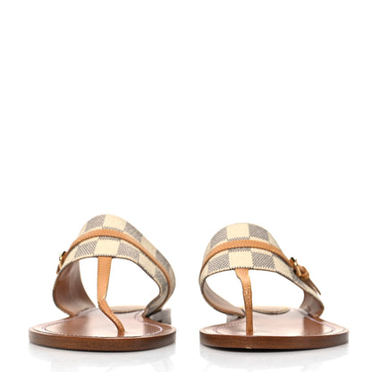 Louis Vuitton Damier Azur Palma Flat Thong Sandals 36 2 of 8