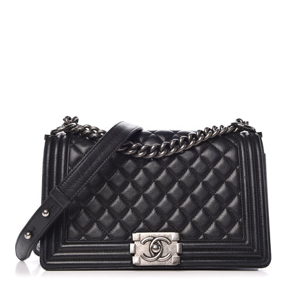 Chanel Calfskin Quilted Medium Boy Flap Black 1 of 9