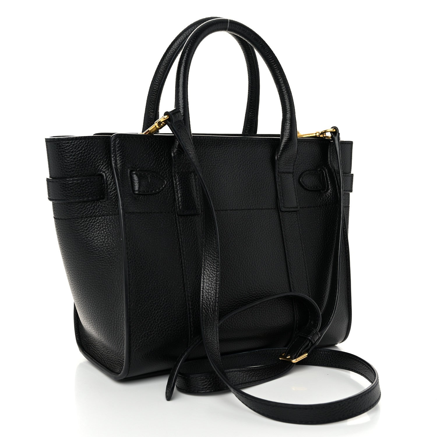 Mulberry Classic Grain Small Bayswater Zip Tote Black 3 of 9