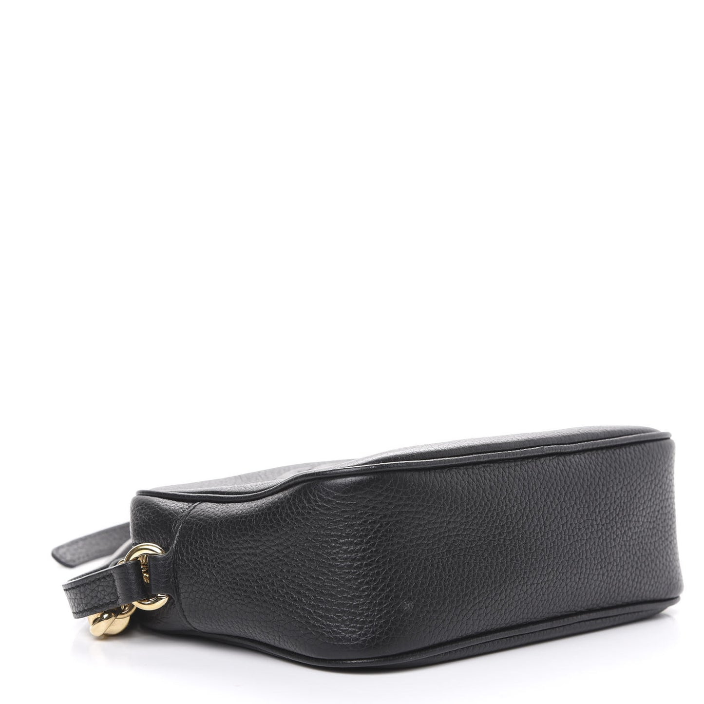 Pebbled Calfskin Small Soho Disco Bag Black