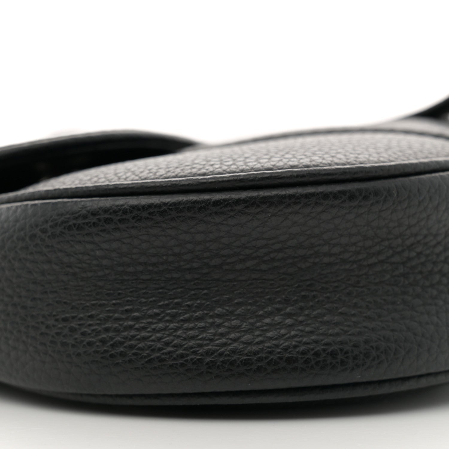 Christian Dior Grained Calfskin Mens Saddle Bag Black 9 of 13