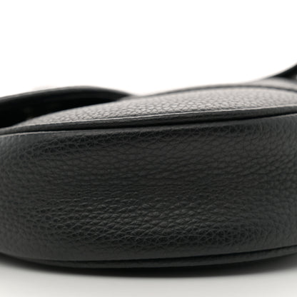 Christian Dior Grained Calfskin Mens Saddle Bag Black 9 of 13
