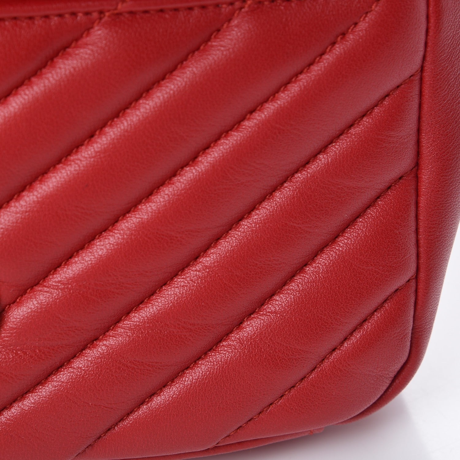 Saint Laurent Calfskin Matelasse Chevron Classic Monogram Baby Chain Bag Red 10 of 10