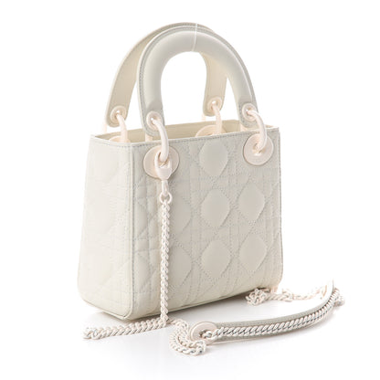 Christian Dior Ultra Matte Calfskin Cannage Mini Lady Dior White 2 of 7