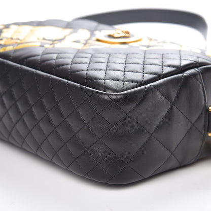 Versace Nappa Quilted Icon Printed Small Camera Bag Black 8 of 8