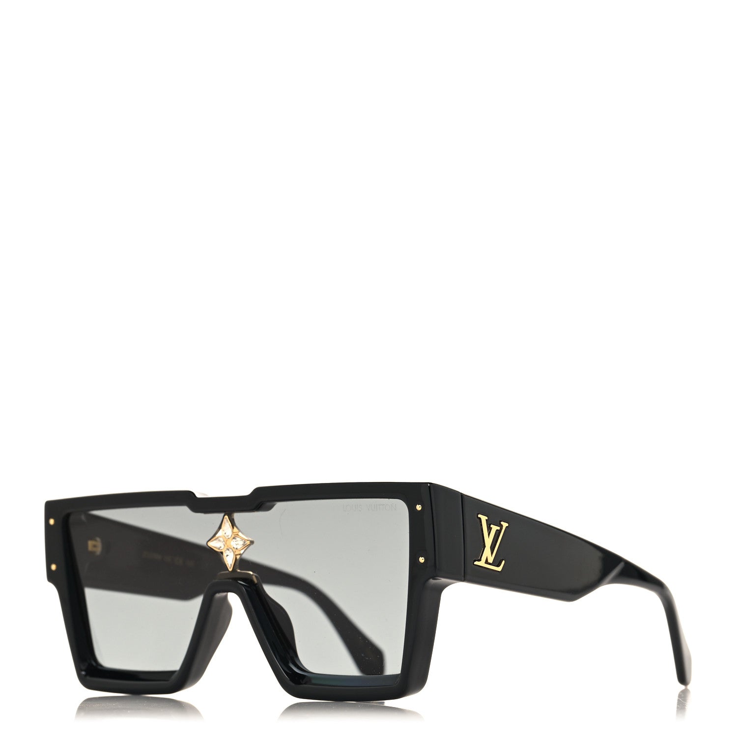 Louis Vuitton Acetate Swarovski Crystal Cyclone Sunglasses Z1578W Black 1 of 6