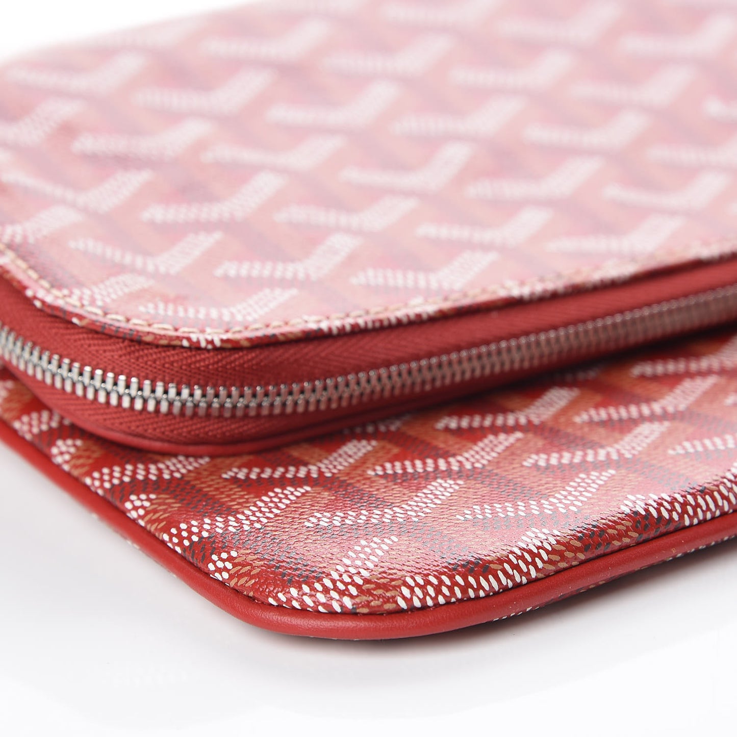 Goyardine Sainte Marie Soft Clutch Red