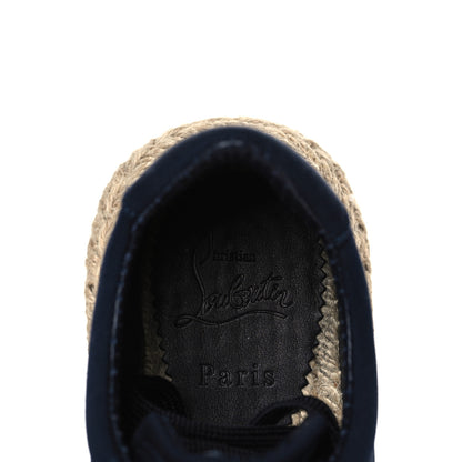 Christian Louboutin Toile Calfskin Espasneak Flat Sneaker 37 Obscur 7 of 8