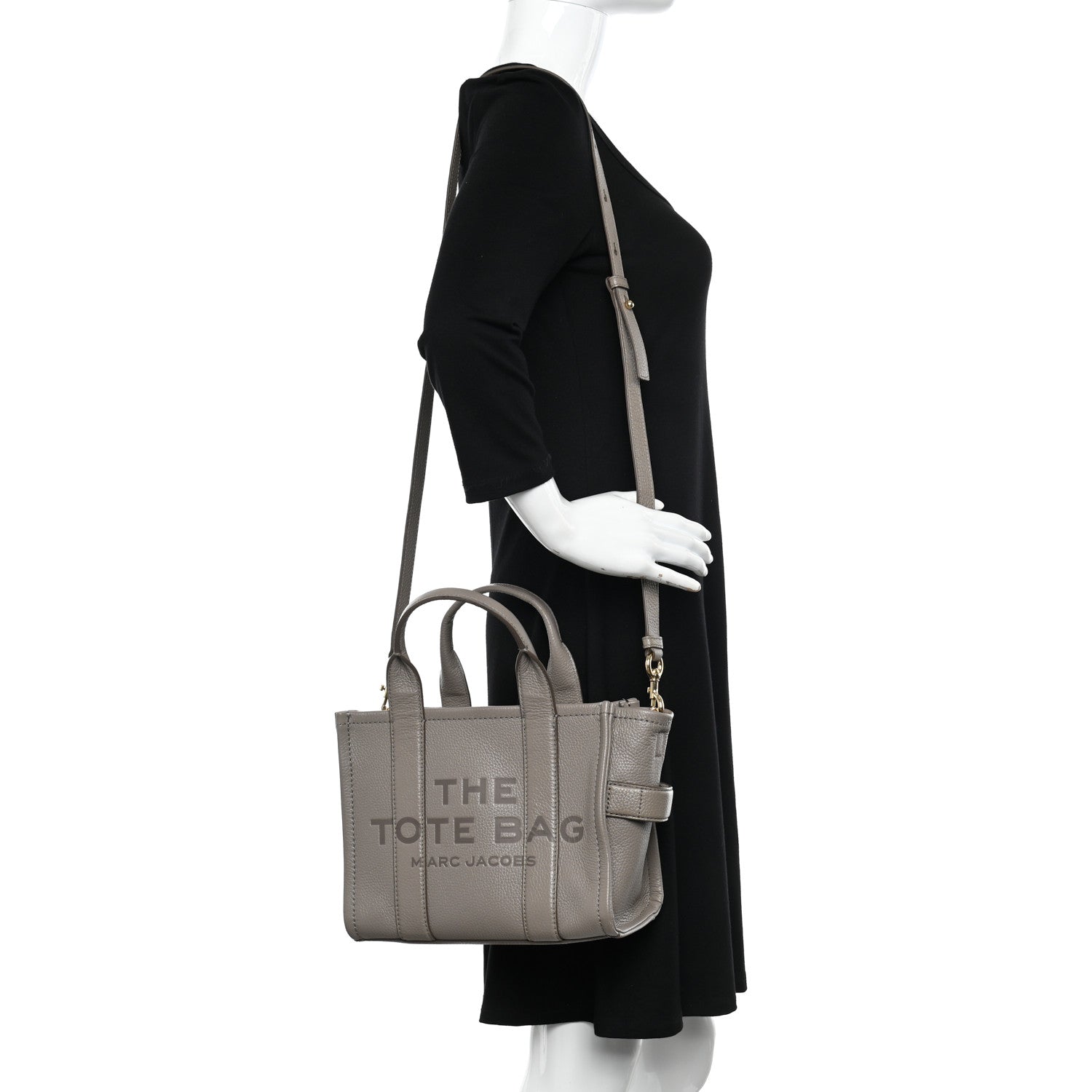 Marc Jacobs Grained Calfskin Small The Tote Bag Cement 2 of 11