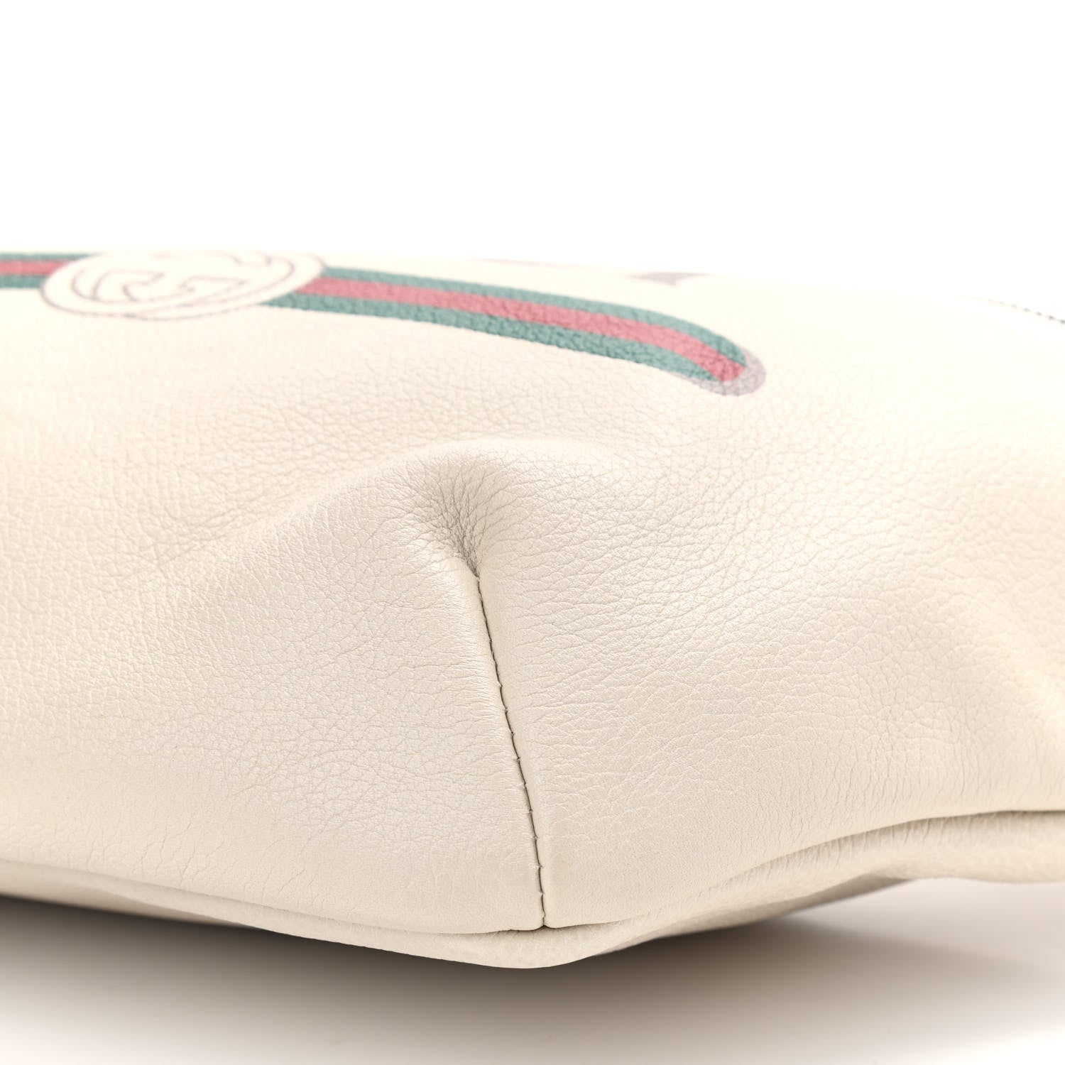 Gucci Grained Calfskin Logo Belt Bag White 9 of 11