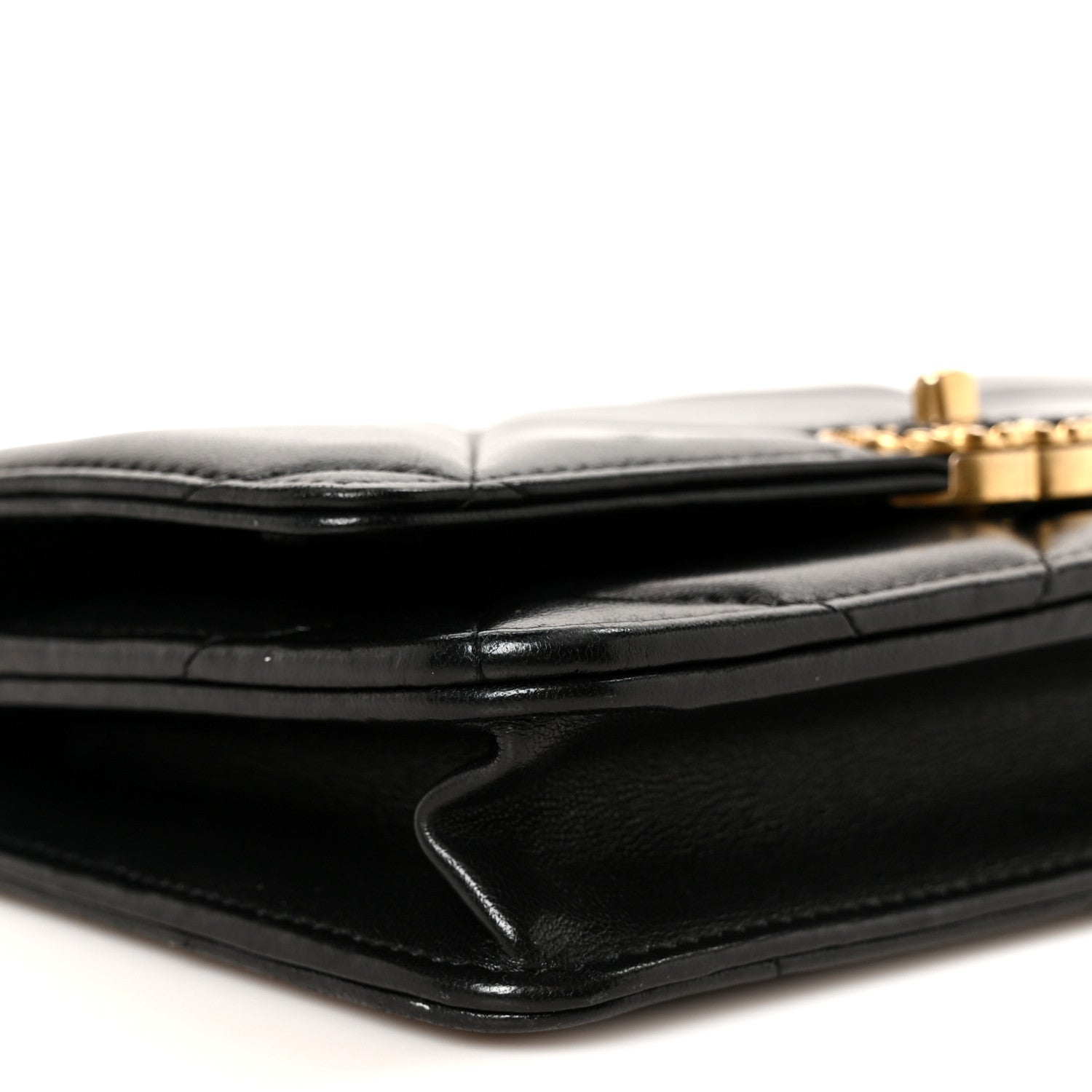 Chanel Lambskin Quilted Chanel 19 Wallet On Chain WOC Black 10 of 12