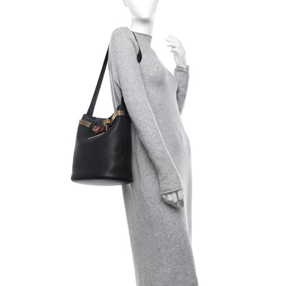 Prada Calfskin Buckle Bag With Jeweled Belt Black 3 of 12