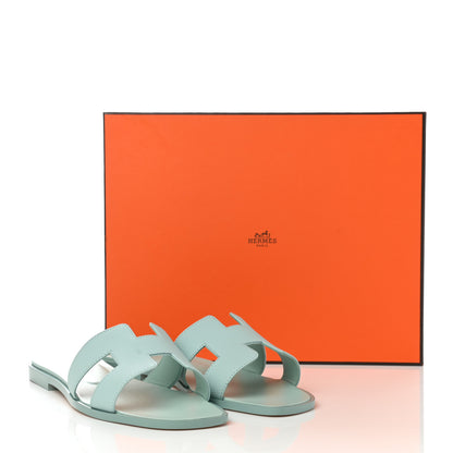 Hermes Epsom Oran Sandals 39 Vert Embrun 9 of 9