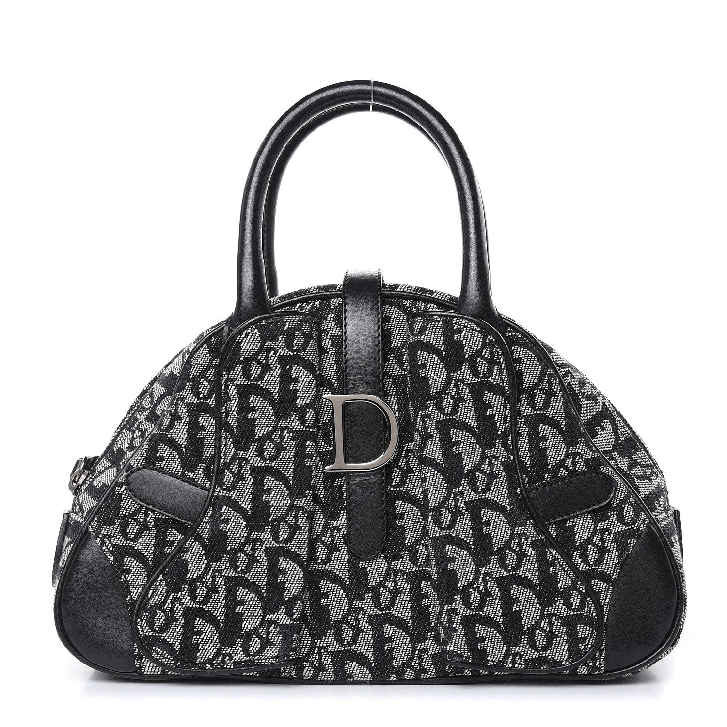 Christian Dior Monogram Mini Saddle Bowler Black 1 of 11
