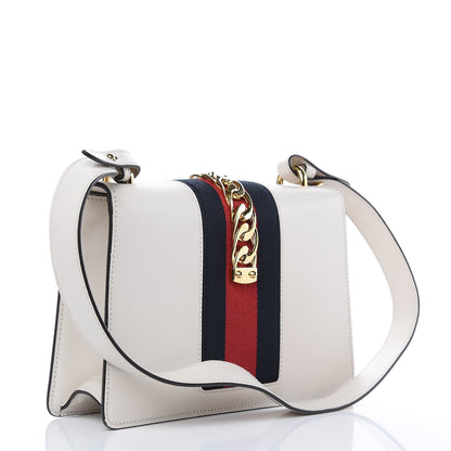 Gucci Calfskin Small Sylvie Shoulder Bag White 3 of 10