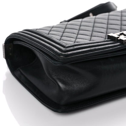 Chanel Lambskin Quilted Medium Boy Flap Black 8 of 11