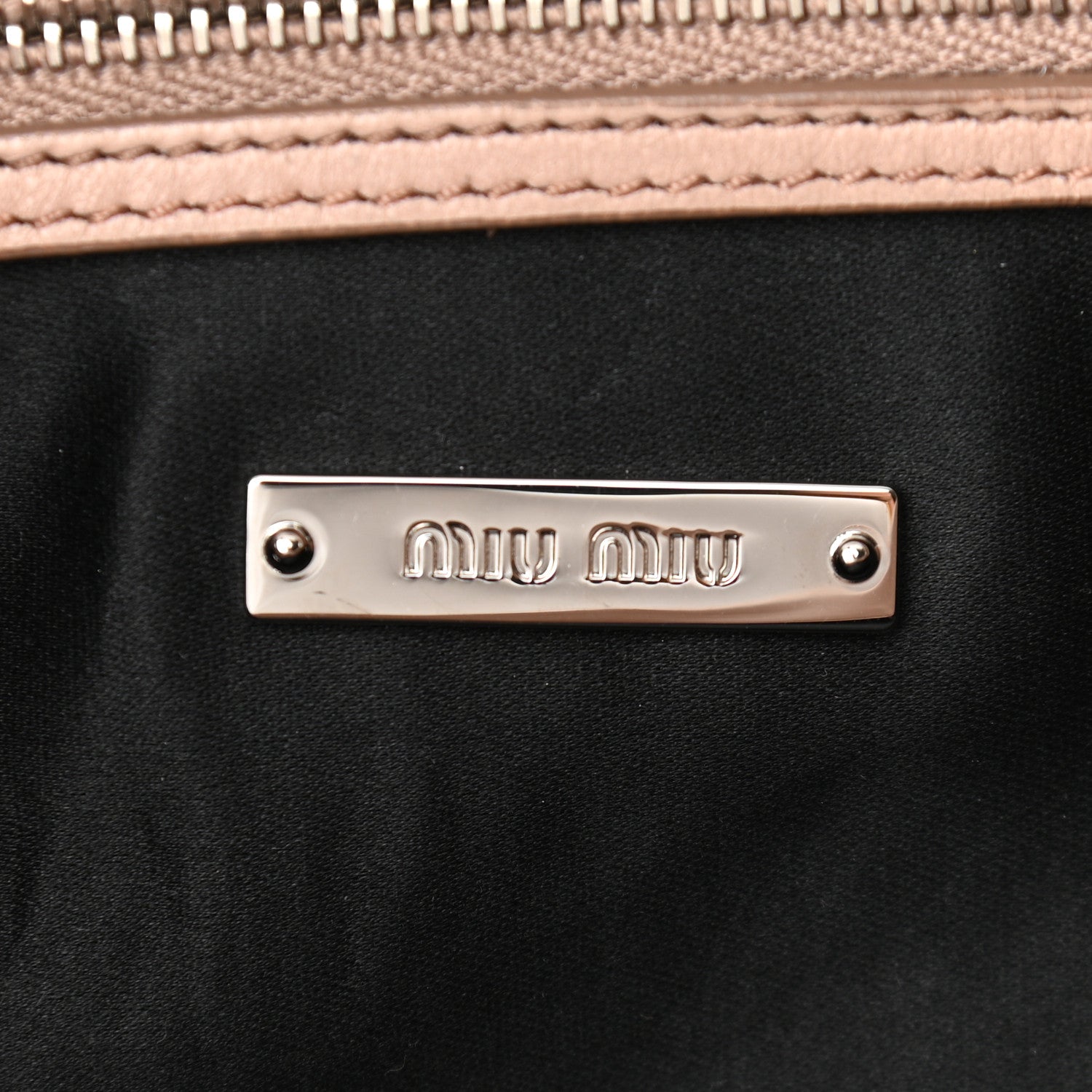 Miu Miu Nappa Matelasse Crystal Flap Clutch Cammeo 5 of 8