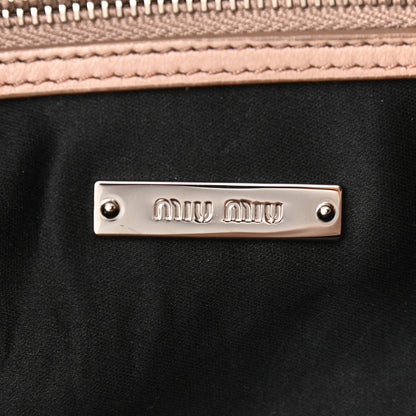 Miu Miu Nappa Matelasse Crystal Flap Clutch Cammeo 5 of 8