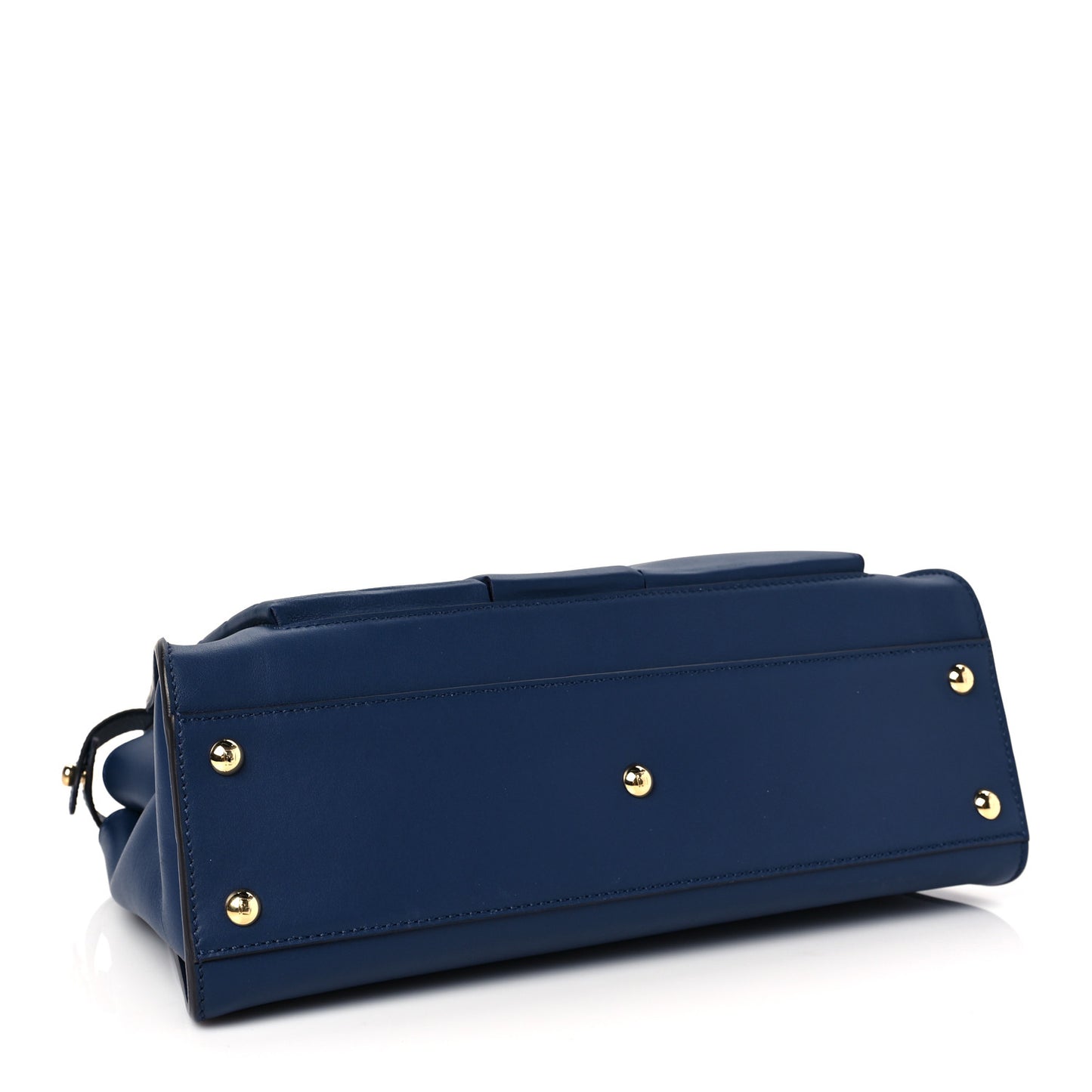 Vitello Seta Shiny Nappa Medium 3 Pocket Peekaboo Iconic Satchel Blueberry
