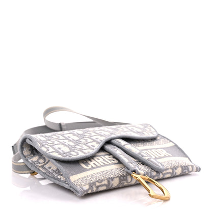 Christian Dior Oblique Slim Saddle Pouch Grey 4 of 9