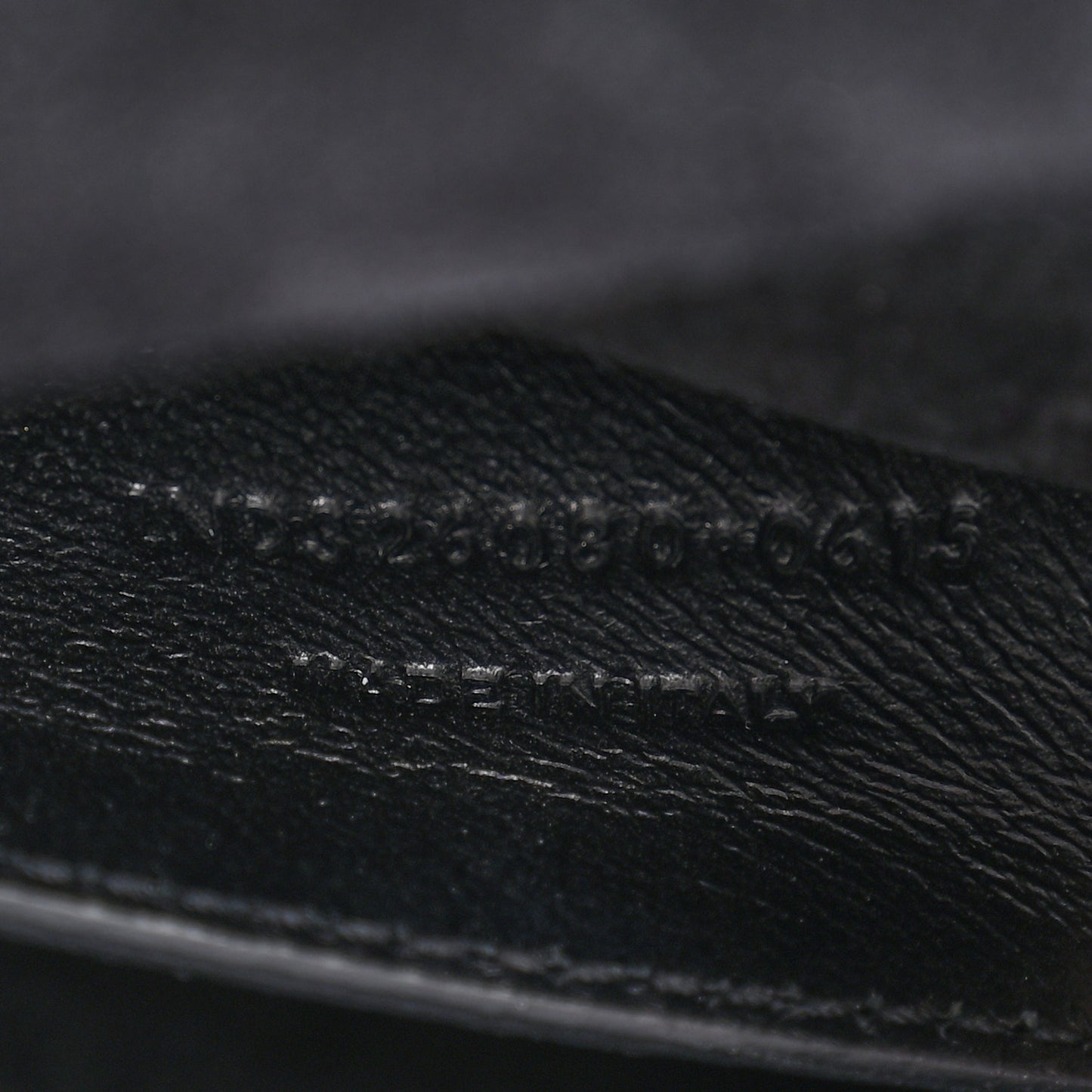 Calfskin Crocodile Embossed Classic Monogram Tassel Clutch Black