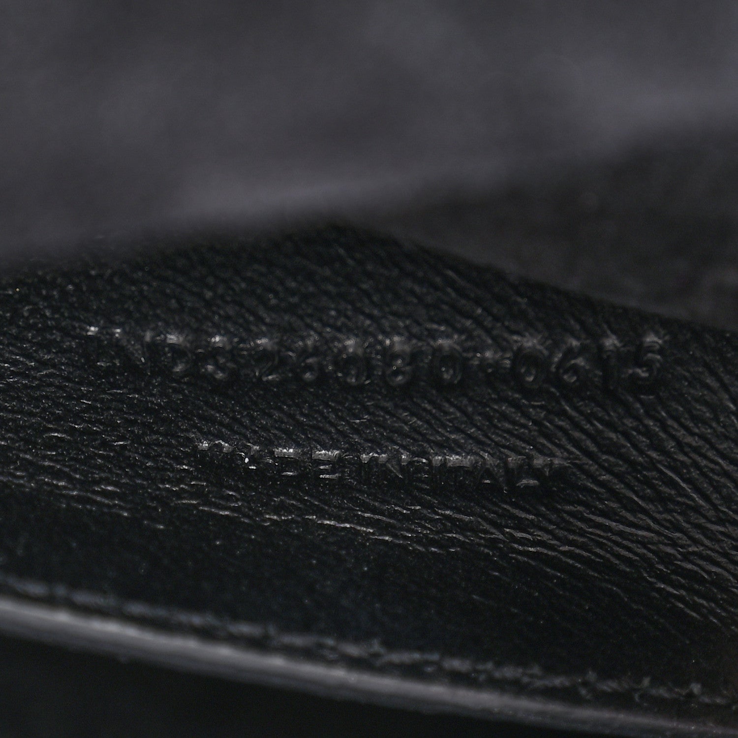 Saint Laurent Calfskin Crocodile Embossed Classic Monogram Tassel Clutch Black 7 of 10