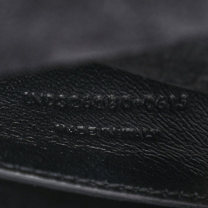 Saint Laurent Calfskin Crocodile Embossed Classic Monogram Tassel Clutch Black 7 of 10