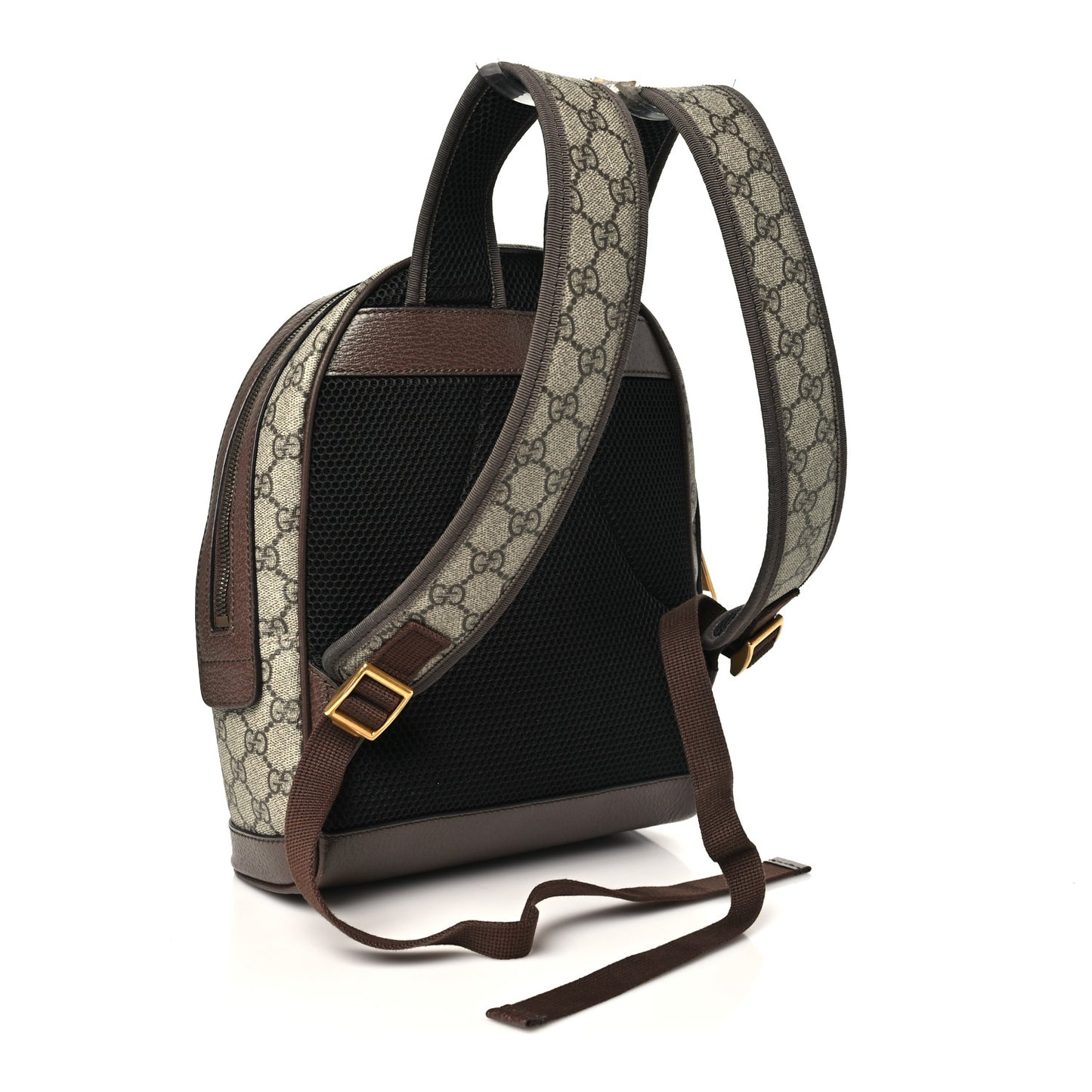 GG Supreme Monogram Calfskin Web Small Ophidia Day Backpack Beige Ebony New Acero