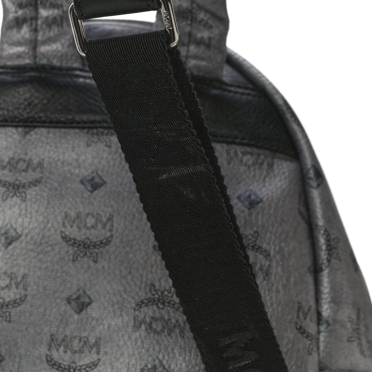 Metallic Visetos Studded Small Dual Stark Backpack Silver