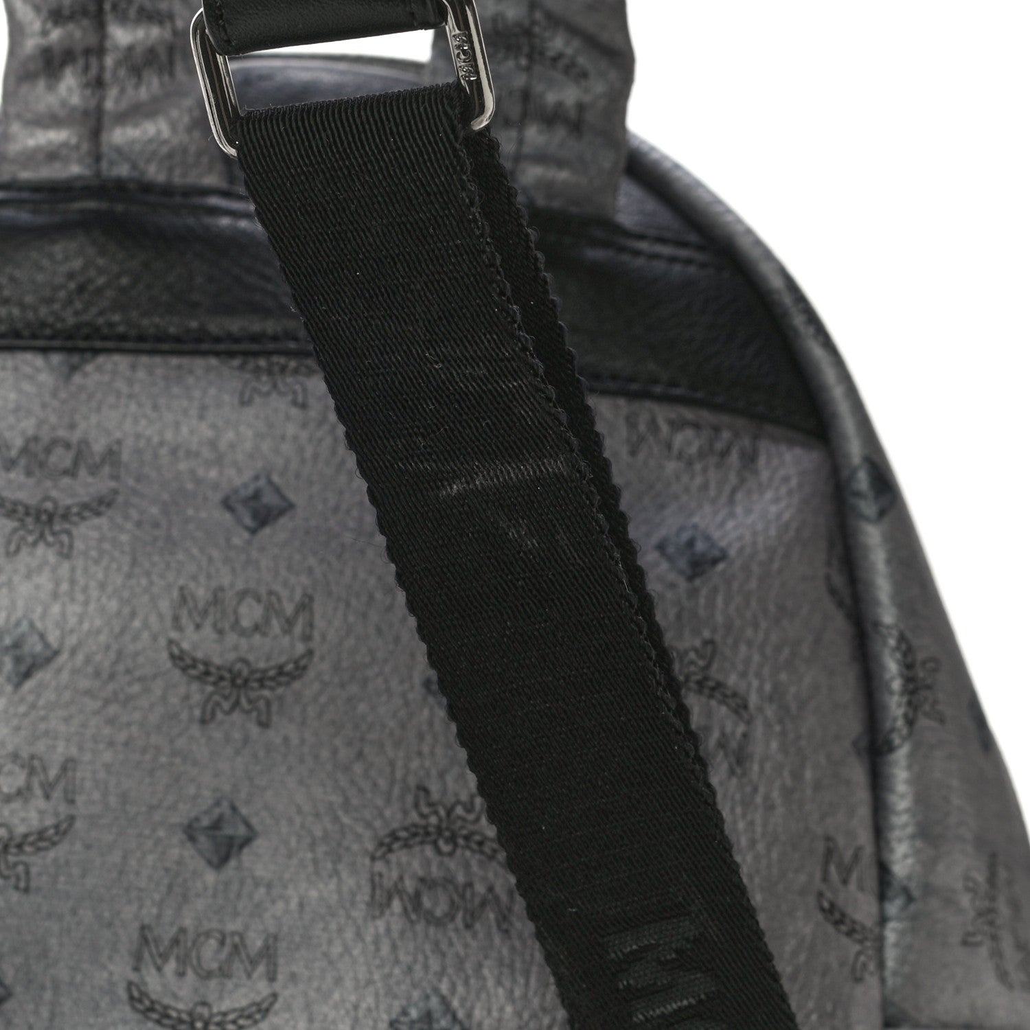 MCM Metallic Visetos Studded Small Dual Stark Backpack Silver 11 of 15