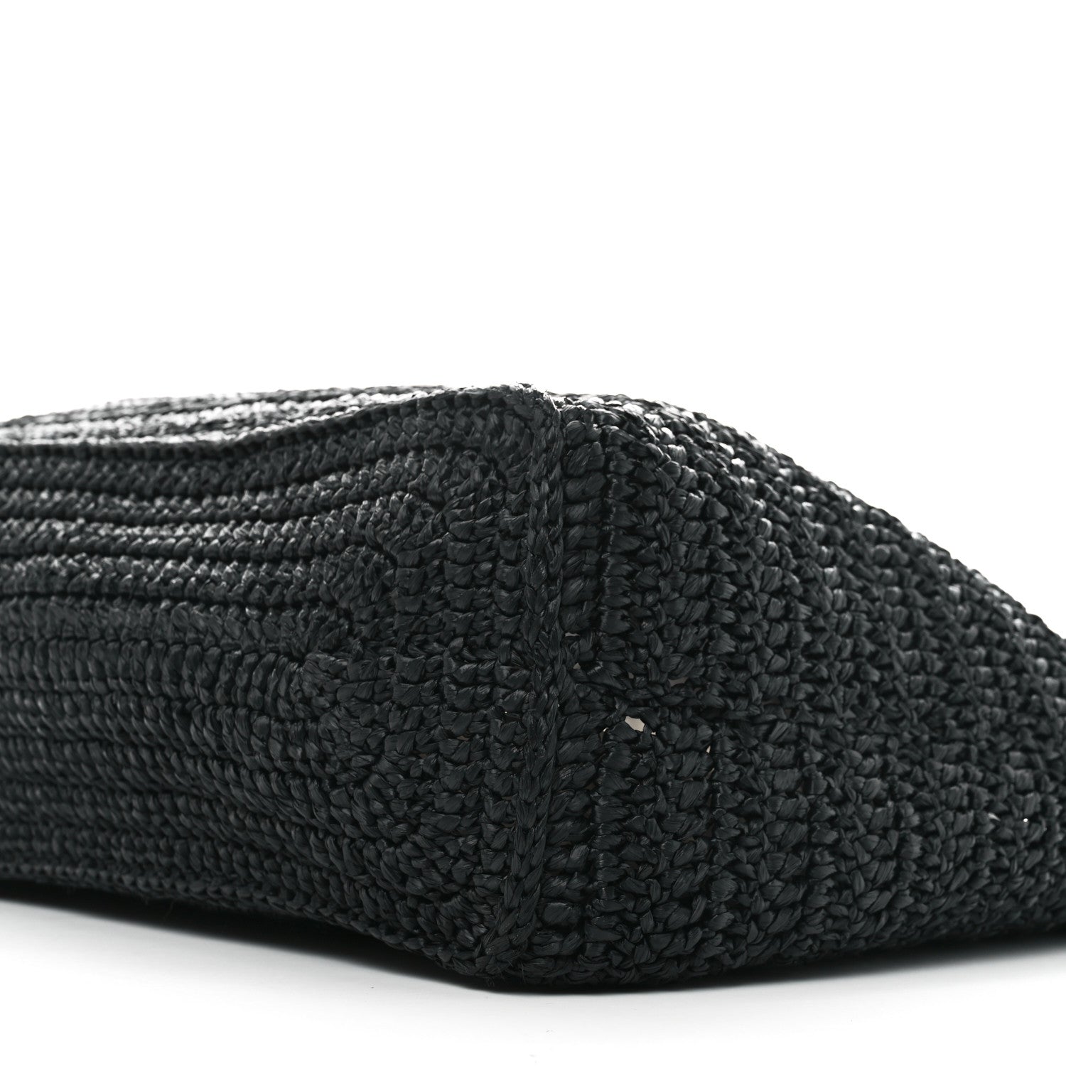 Saint Laurent Raffia Rive Gauche Tote Black 10 of 11