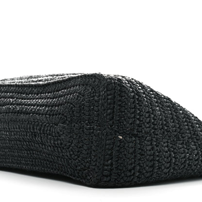 Saint Laurent Raffia Rive Gauche Tote Black 10 of 11