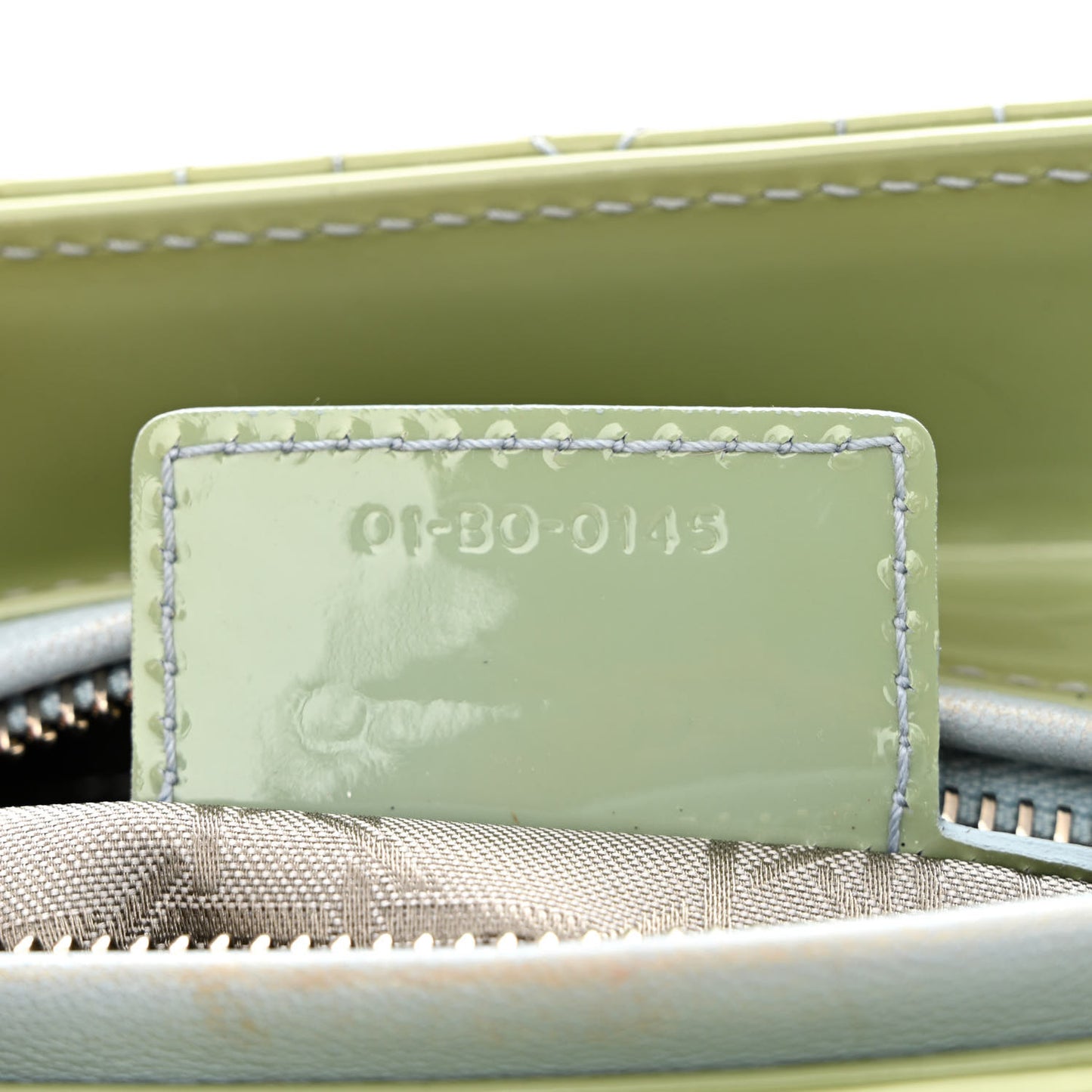 Patent Cannage Medium Lady Dior Blue Alcier