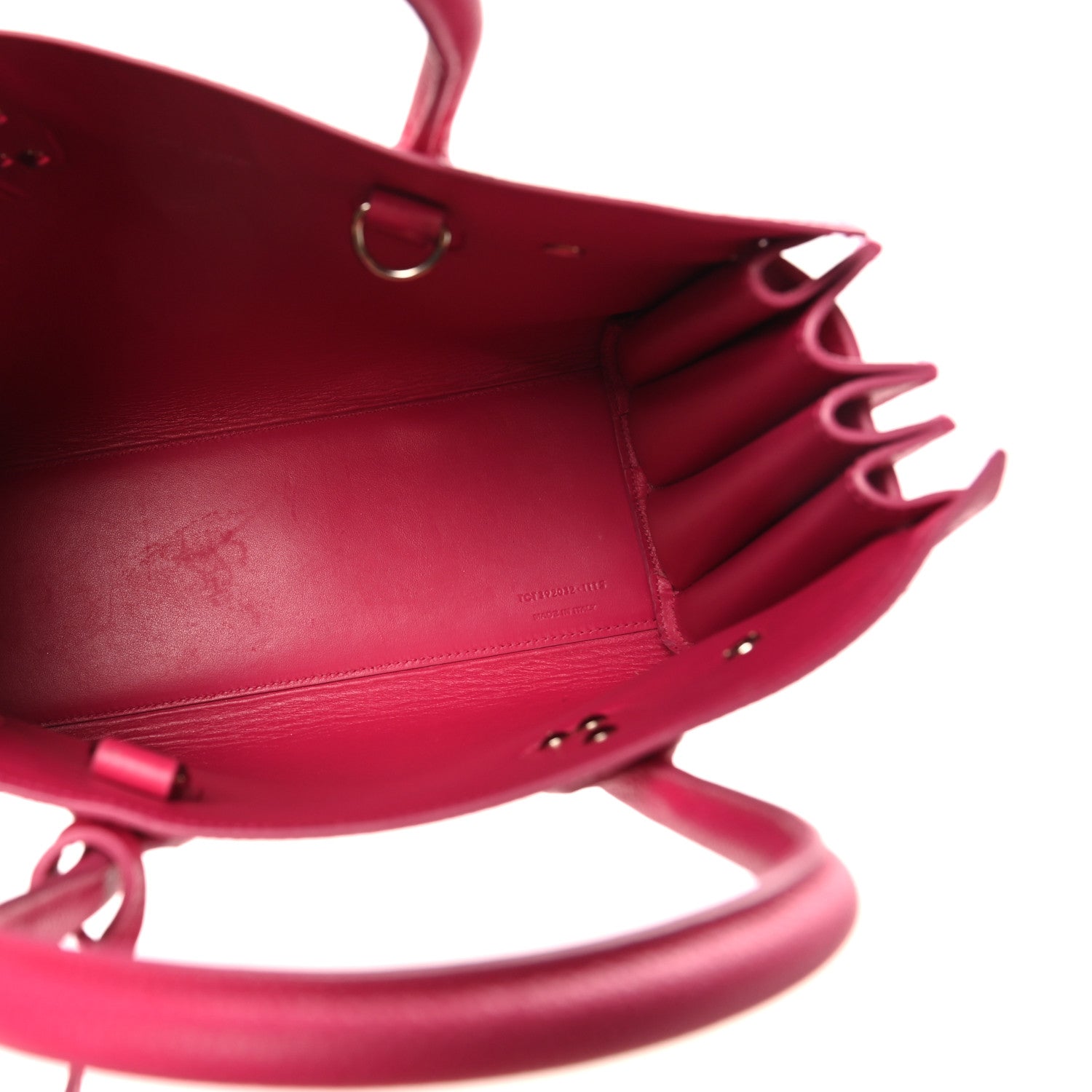 Saint Laurent Grained Calfskin Baby Sac De Jour Lipstick Fuchsia 5 of 9