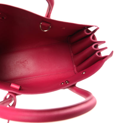 Saint Laurent Grained Calfskin Baby Sac De Jour Lipstick Fuchsia 5 of 9