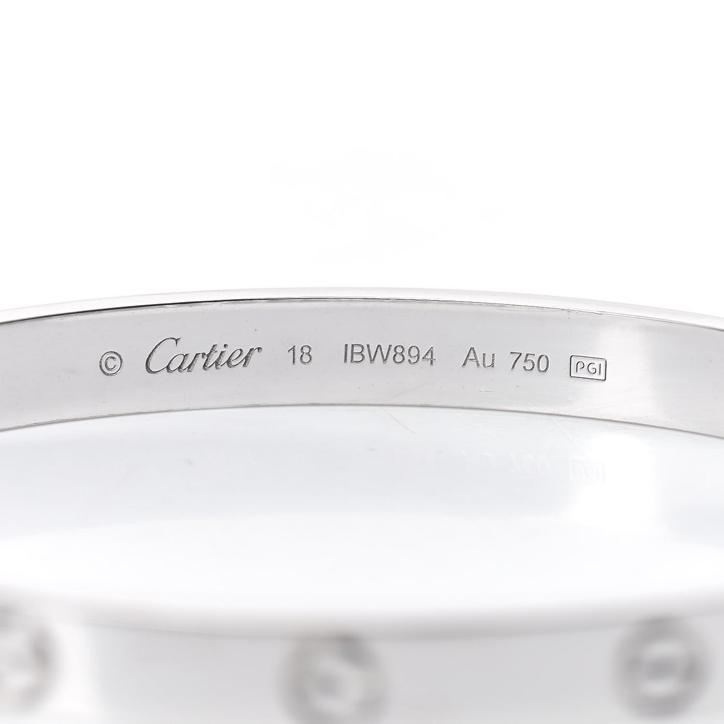 18K White Gold LOVE Bracelet 18