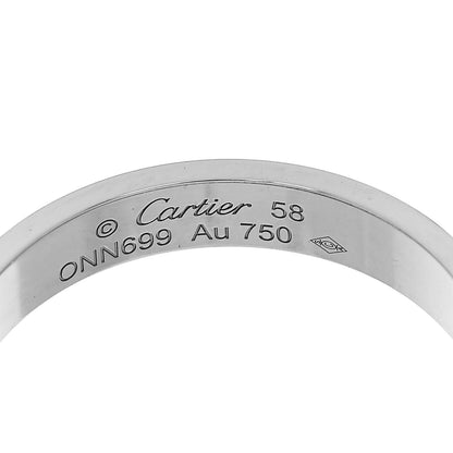 Cartier 18K White Gold 3.5mm LOVE Wedding Band Ring 58 8.25 4 of 5