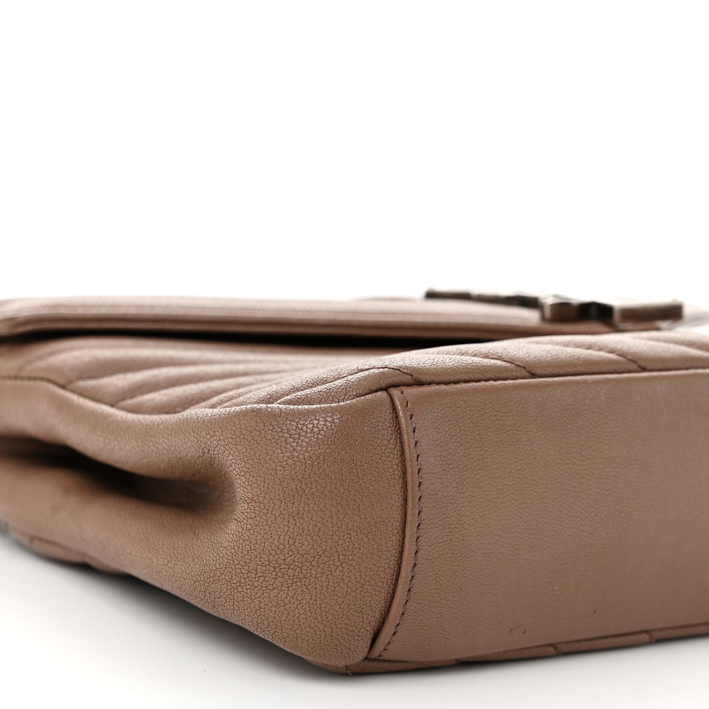 Sheepskin Matelasse Chevron Monogram Medium College Bag Fard